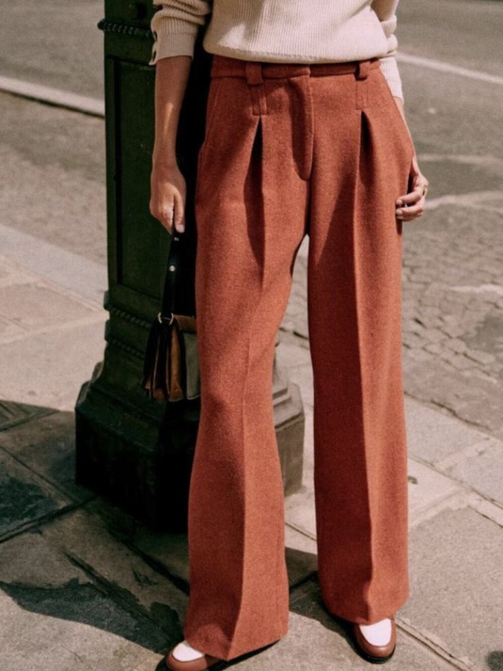Sezane Theophile Trouser in Brick Size 10 NWT